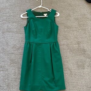 JCrew Sleeveless Emerald Sheath Dress